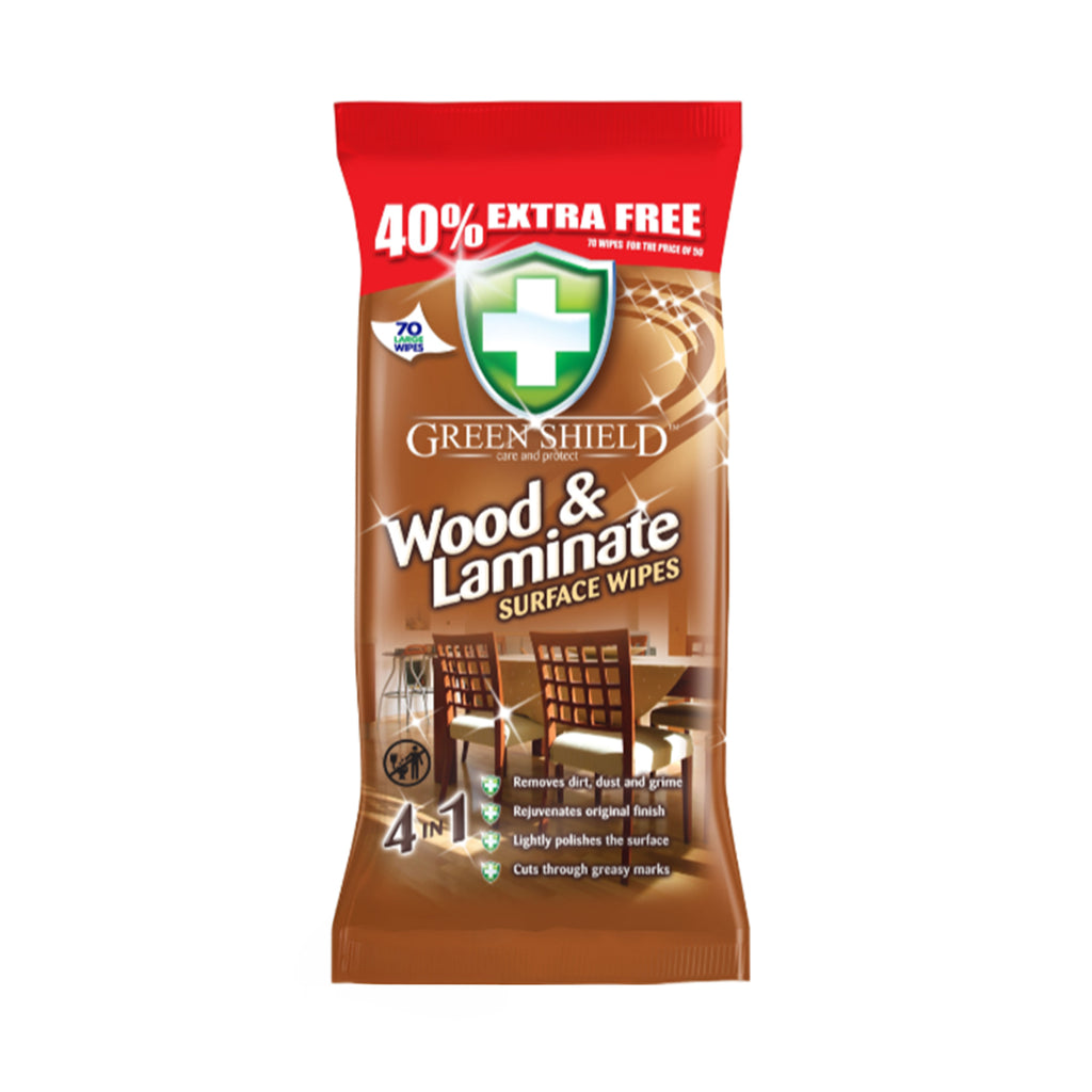 Green Shield Wood & Laminate Surface Wipes 1pack