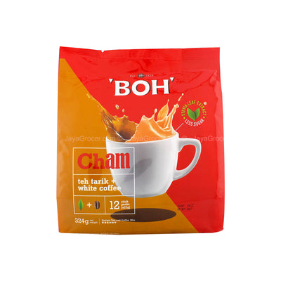 Boh Cham Teh Tarik + White Coffee Instant Mix 27g x 12