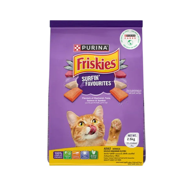 Friskies Adult Surfin Favourites Dry Cat Food 2.5kg (highest price)