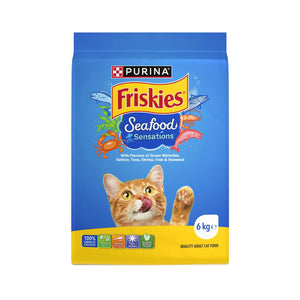 Friskies Adult Seafood Sensations Dry Cat Food 6kg