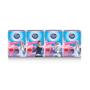 Dutch Lady Milky Frozen UHT Milk Strawberry Flavour 125ml x 4