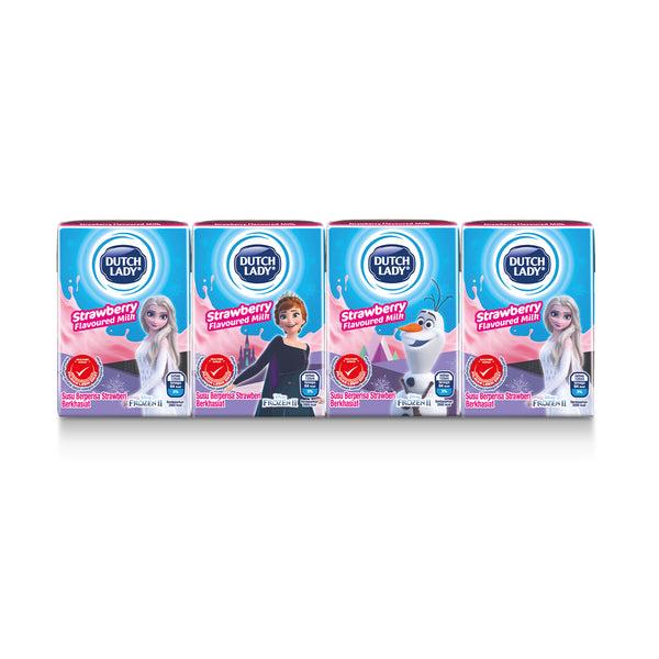 Dutch Lady Milky Frozen UHT Milk Strawberry Flavour 125ml x 4 (highest price)