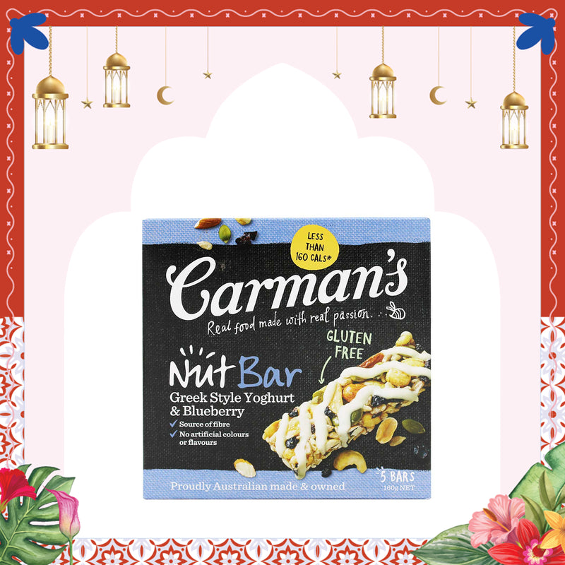 Carman's Greek Style Yogurt and Blueberry Nut Bars 160g