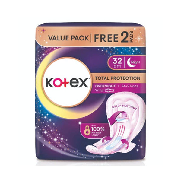 Kotex Soft and Smooth Proactive Guard Overnight Extra Long 32cm x 24sheets