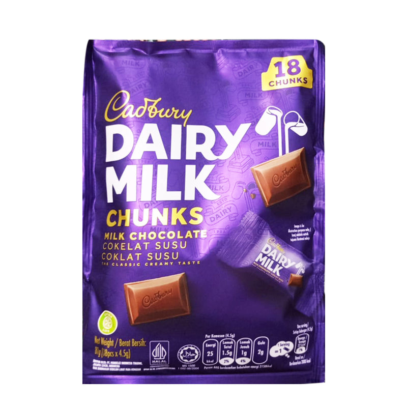 Cadbury Dairy Milk Chunks Mini Chocolate 81g