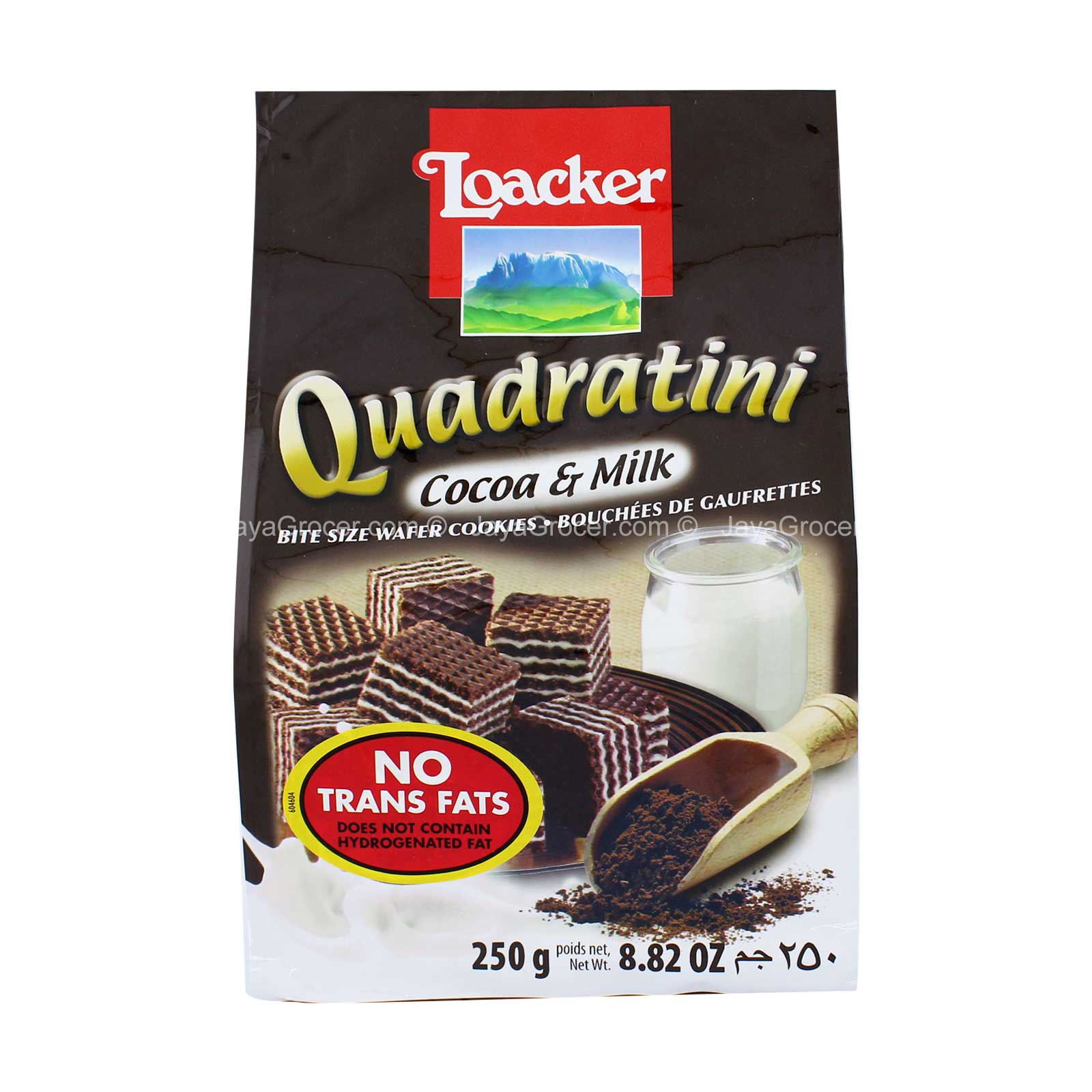 Loacker Quadratini Cocoa and Milk 250g