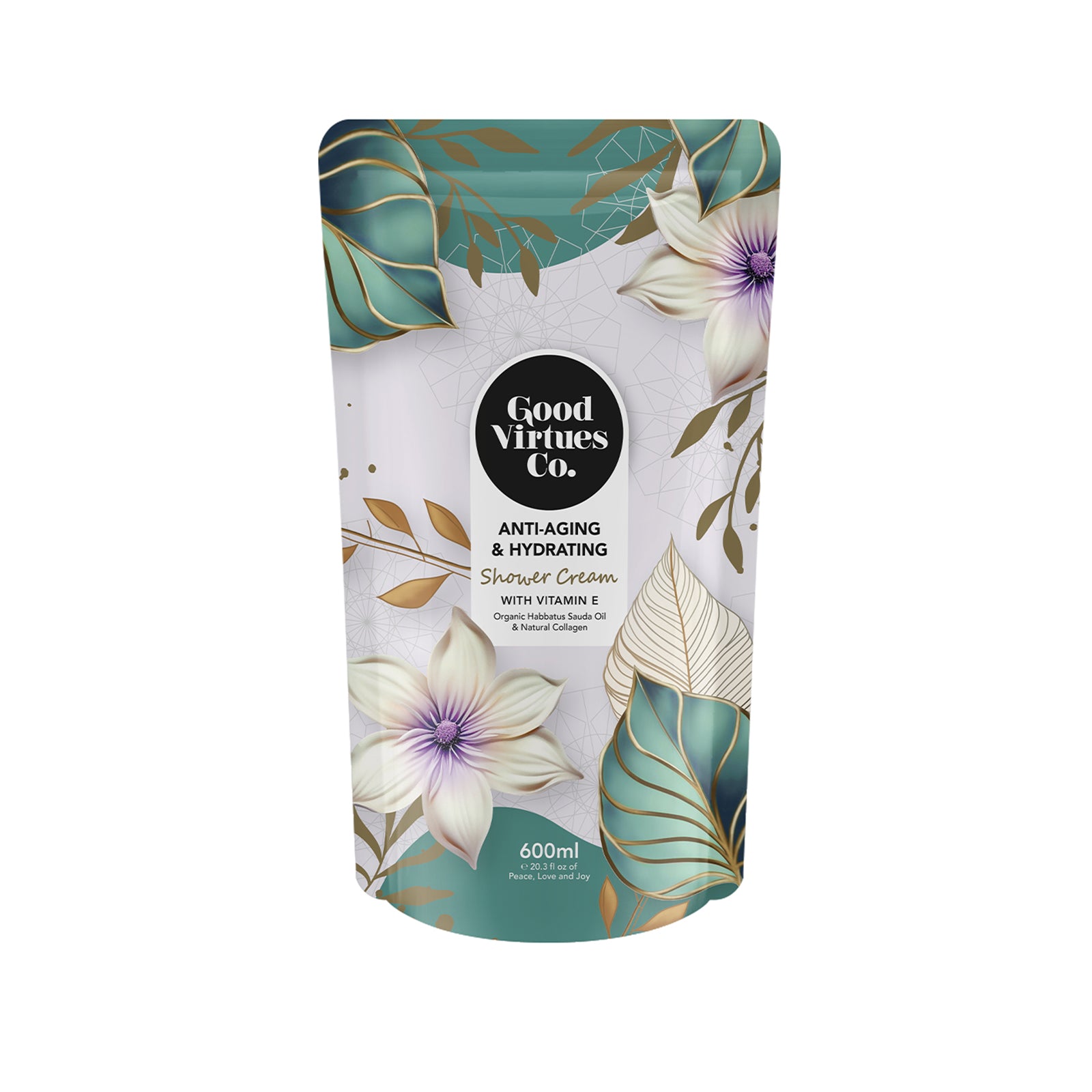 Good Virtues Co Anti Aging and Hydrating Shower Cream Refill 600ml