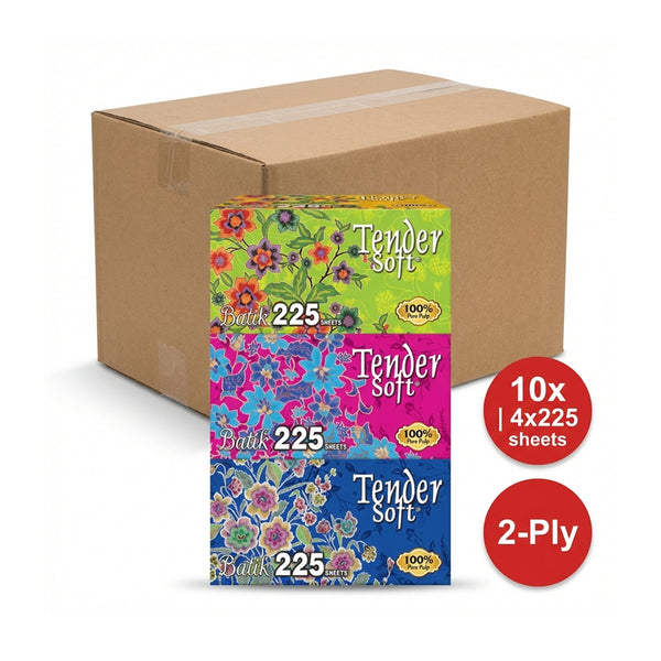 Tender Soft (Batik) 2ply Facial Tissue 225sheets x 4 (highest price)