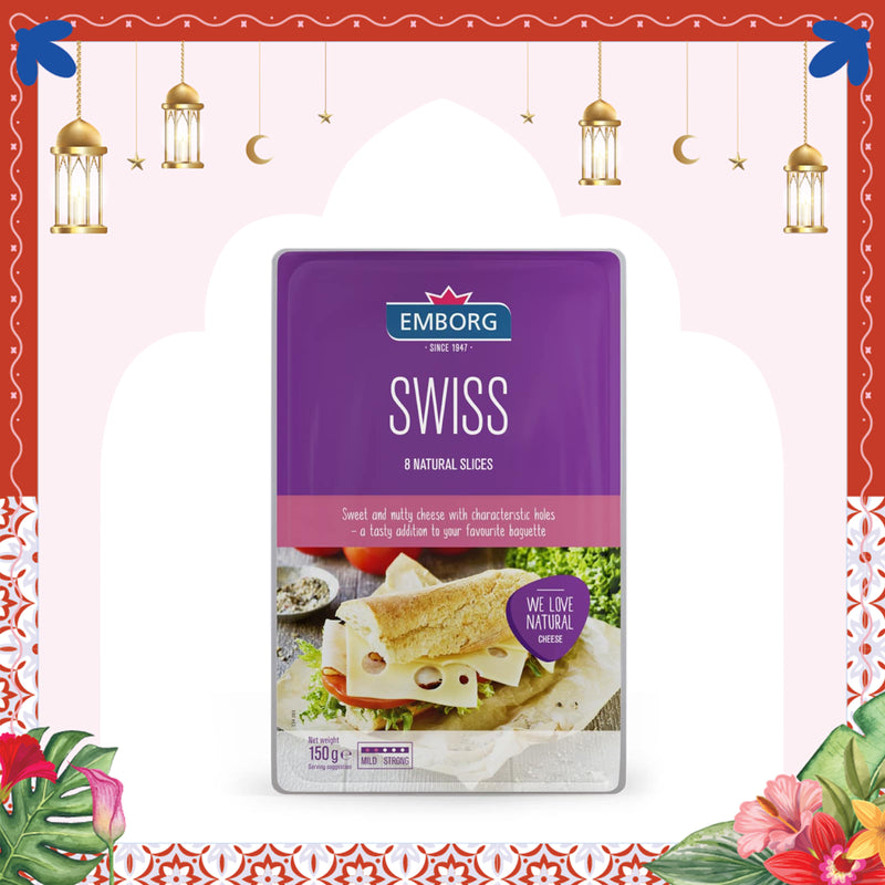 Emborg Swiss Cheese Slice 150g