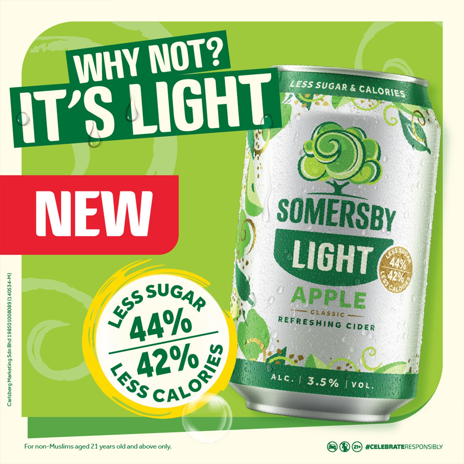 Somersby Light Apple (Can) 320ml