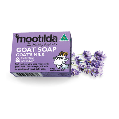 Mootilda's Goat Soap with Goat's Milk and Essential Lavender 100g