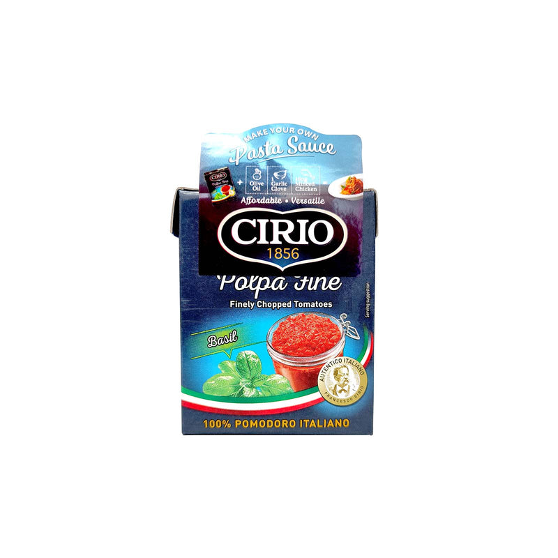 Cirio Polpa Fine Chop Tomato Basil 390g