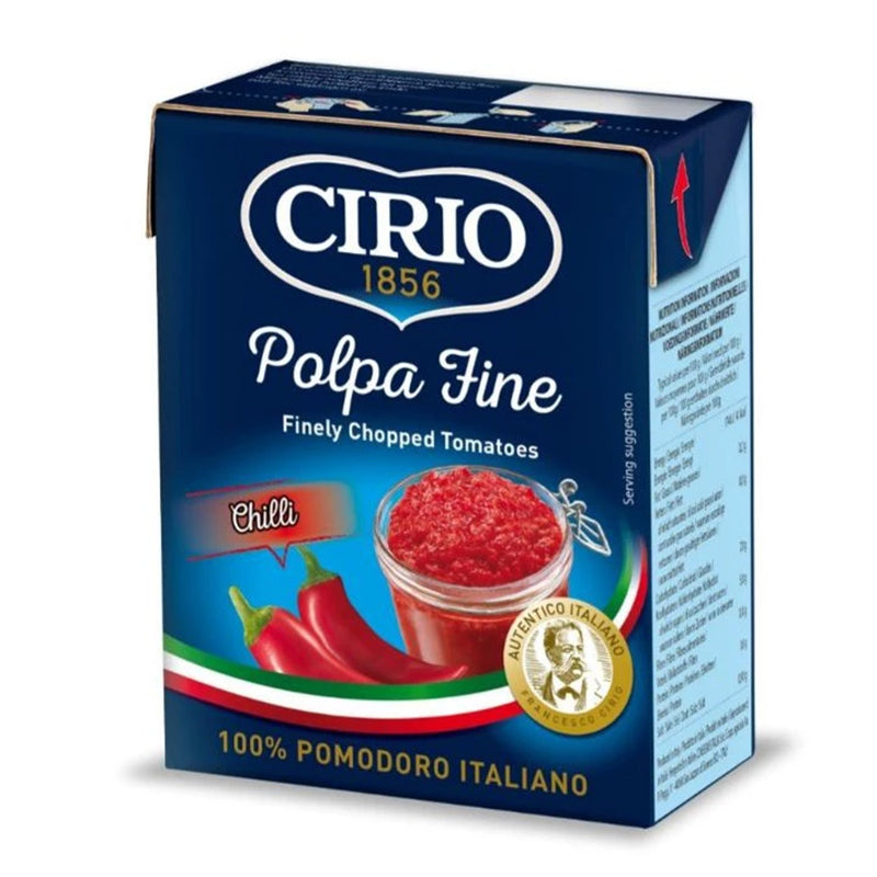 Cirio Polpa Fine Chopped Tomatoes Chili 390g