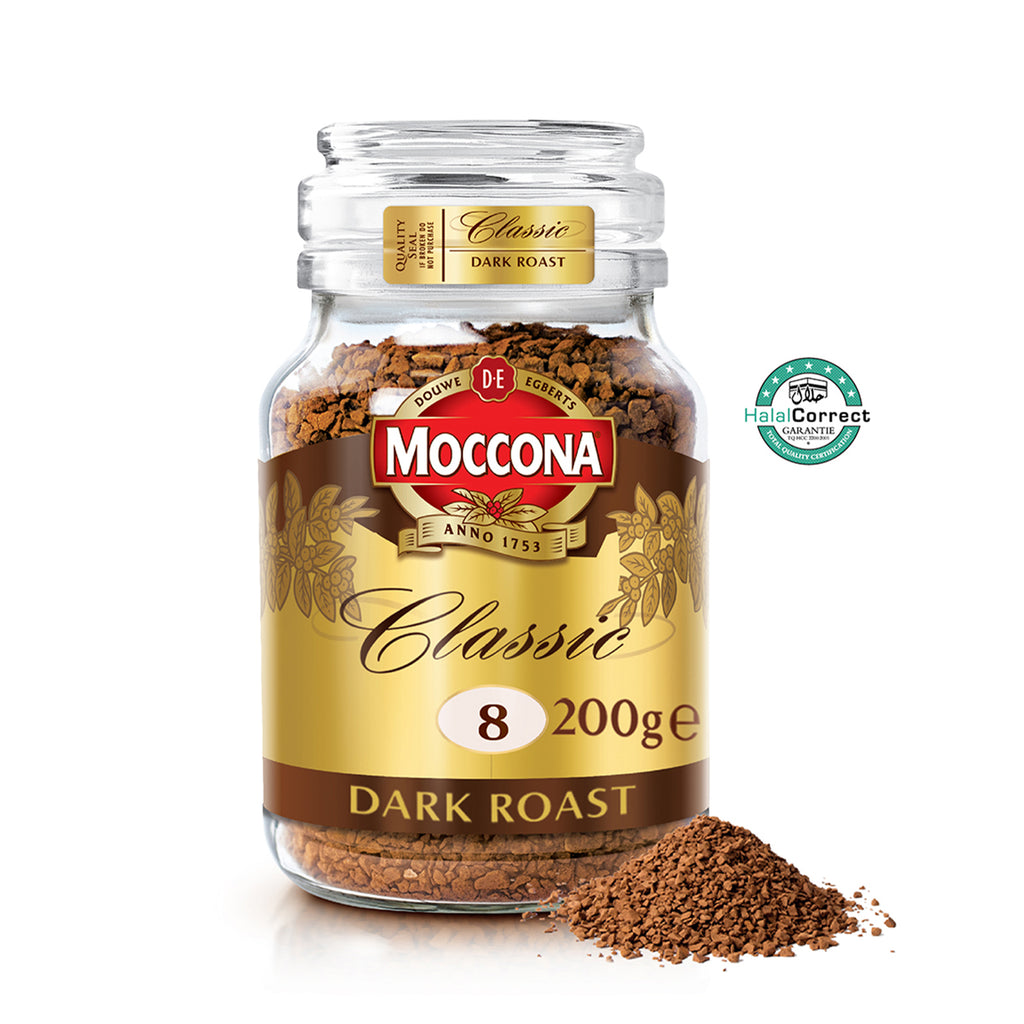 Moccona Classic Dark Roast Intensity 8 Freeze Dried Instant Coffee 200g