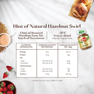 Moccona Roasted Hazelnut Freeze Dried Instant Coffee 95g
