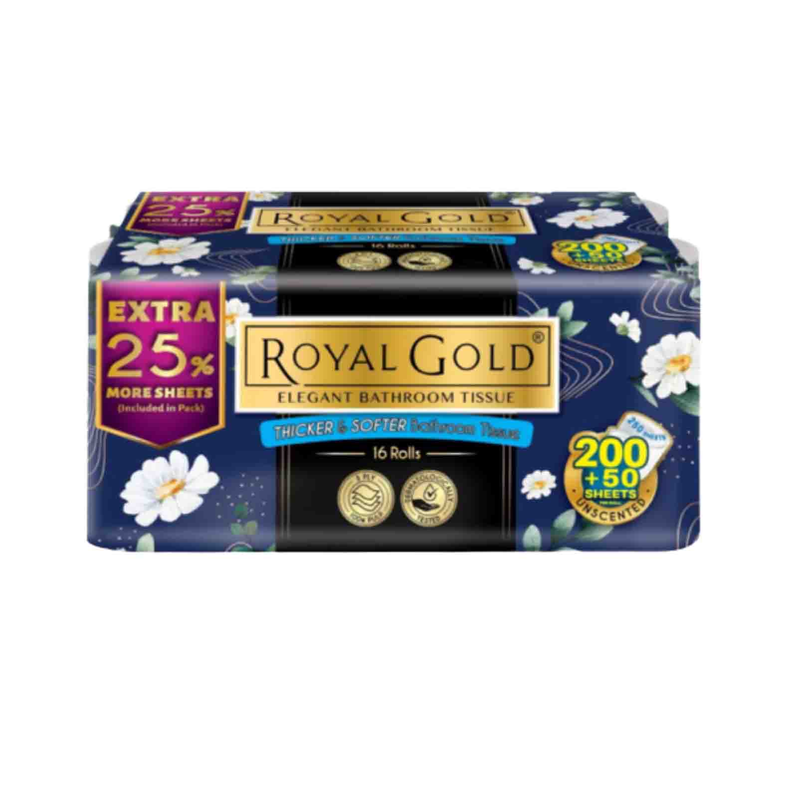 Royal Gold Elegant Toilet Tissue 200pcs x 16