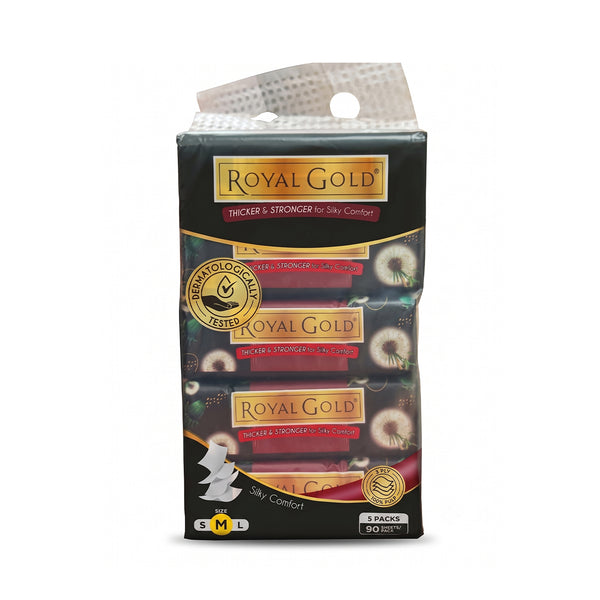 Royal Gold Luxurious White Travel Pack 3ply 90pcs x 5 (highest price)