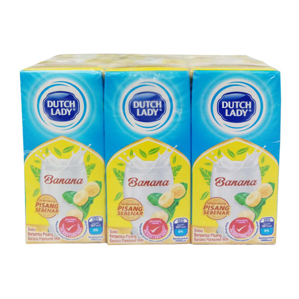 Dutch Lady UHT Milk Banana Flavour 200ml x 6