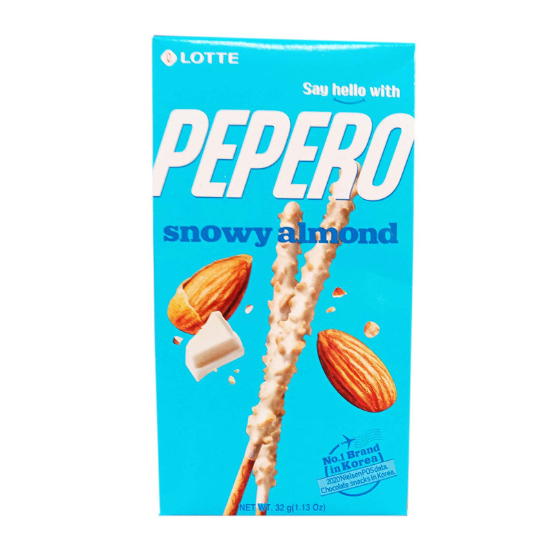 Lotte Pepero White Chocolate Almond Biscuit Sticks 32g