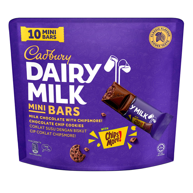 Cadbury Dairy Milk Mini Bars with Chipsmore Cookies 125g