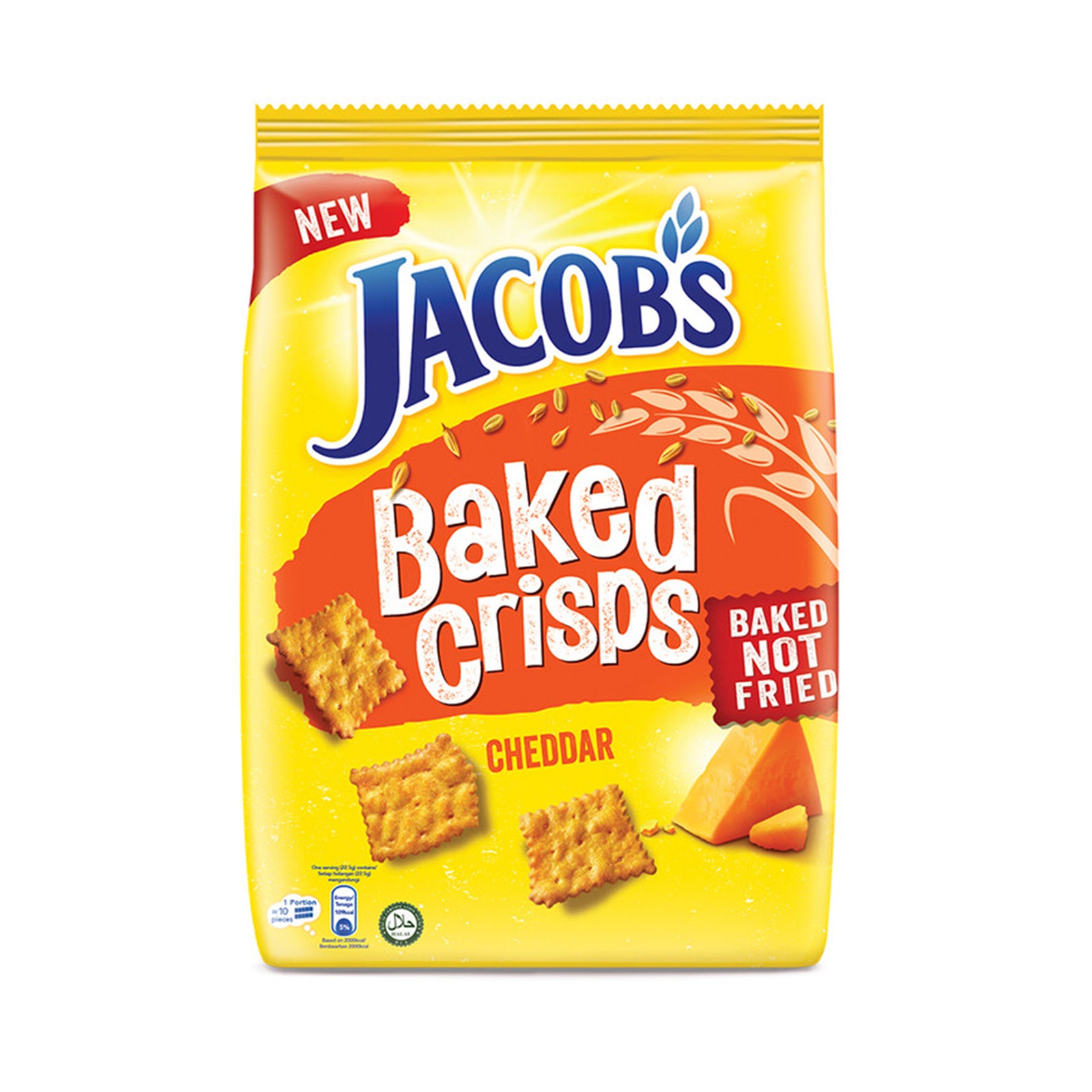 Jacobs Baked Crisps Cheddar Flavour 229g