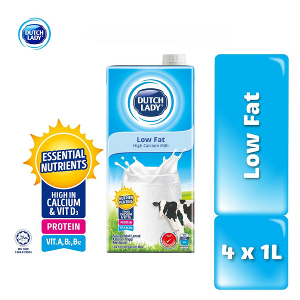 Dutch Lady UHT Low Fat Milk 1L x 4 (highest price)