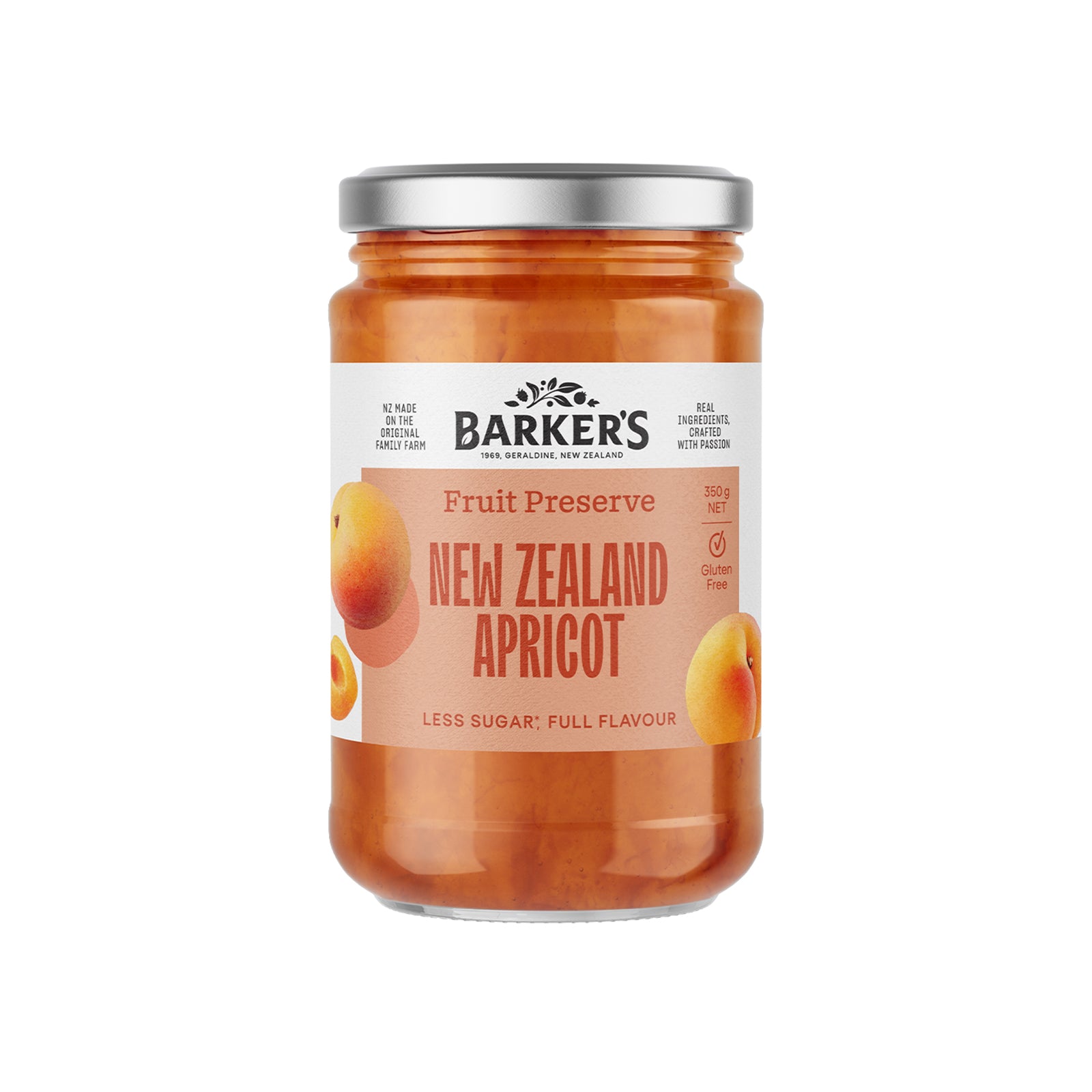 Barkers Jam Nz Apricot Spread 350g