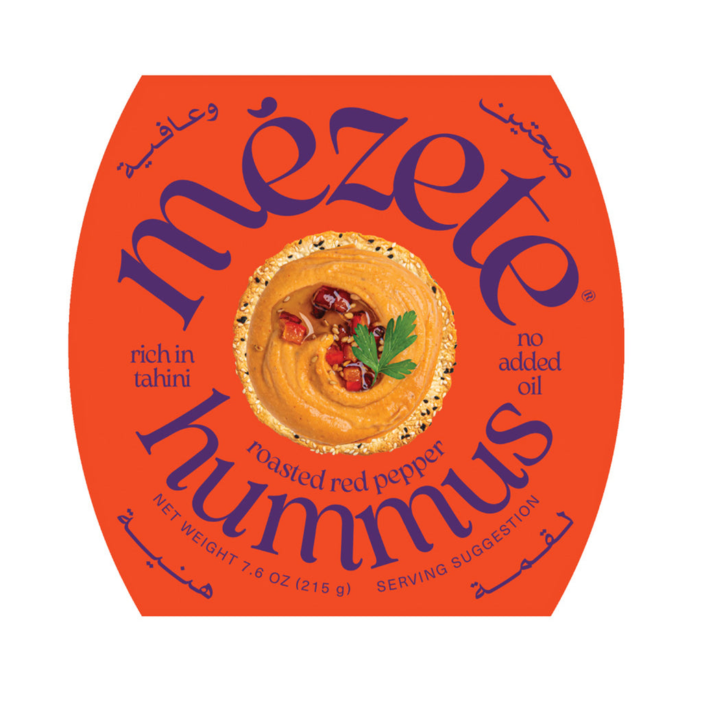 Mezete Gourmet Hummus Fire Roasted Red Pepper Dips 215g