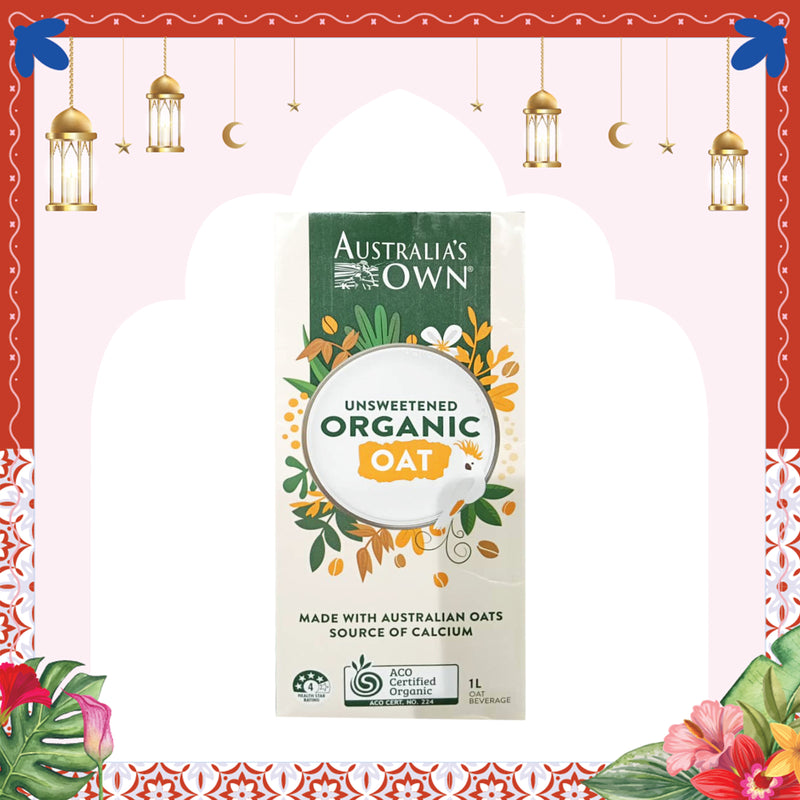 Autralias Own Unsweetened Organic Oat Milk 1L