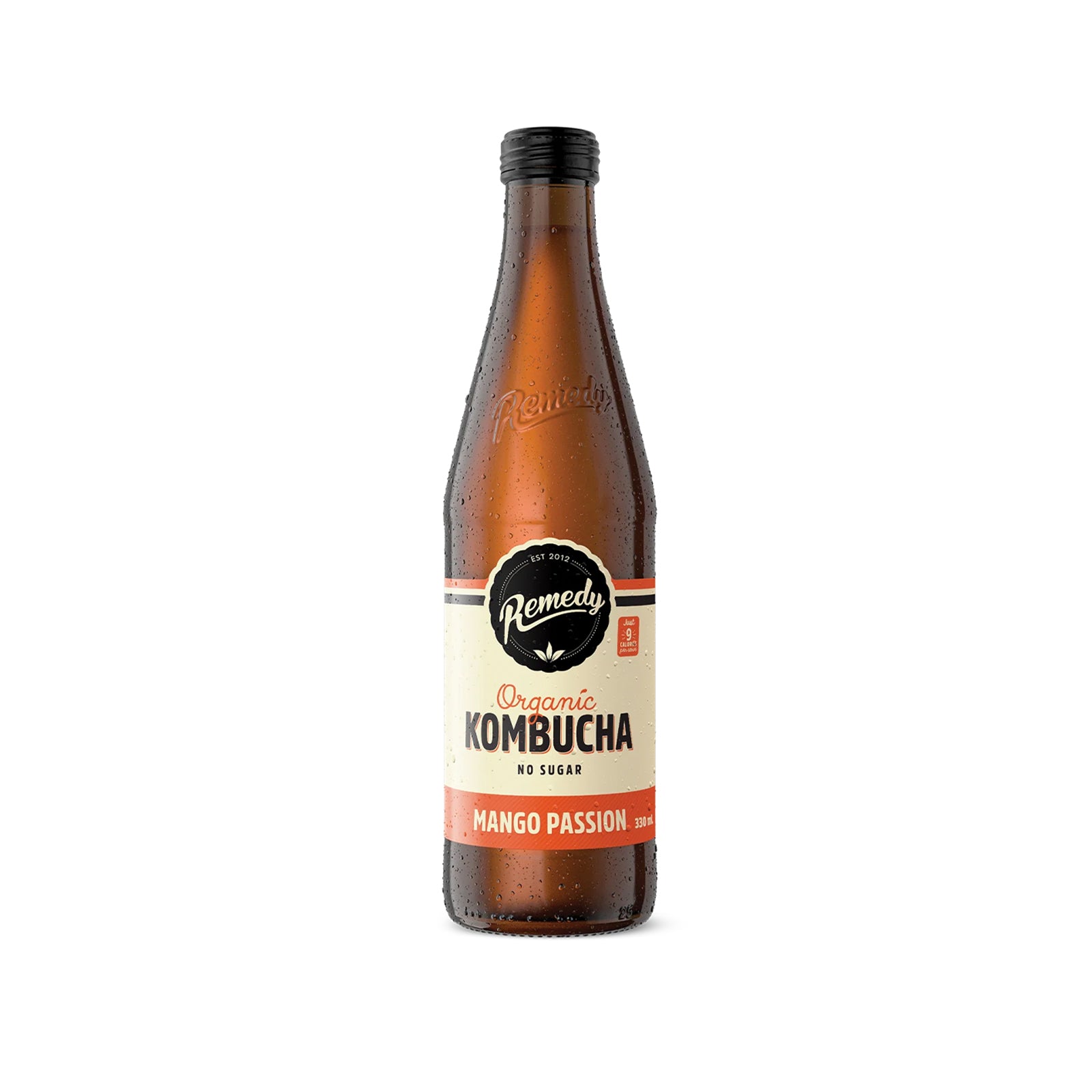 Remedy Organic Mango Passion Kombucha Bottle 330ml