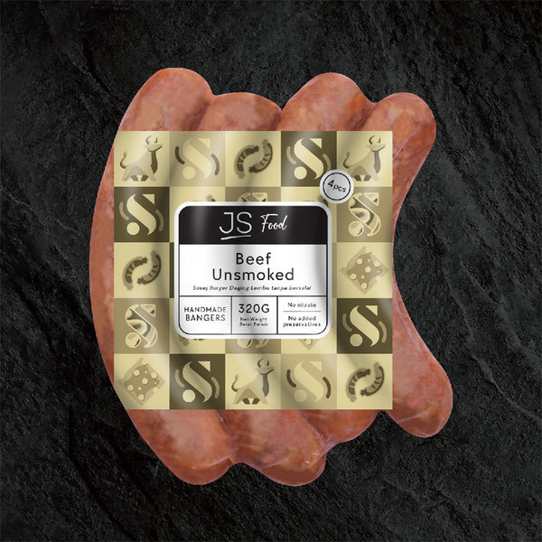 JS Meats Unsmoked Beef Banger Sausage 4pcs/pack (highest price)