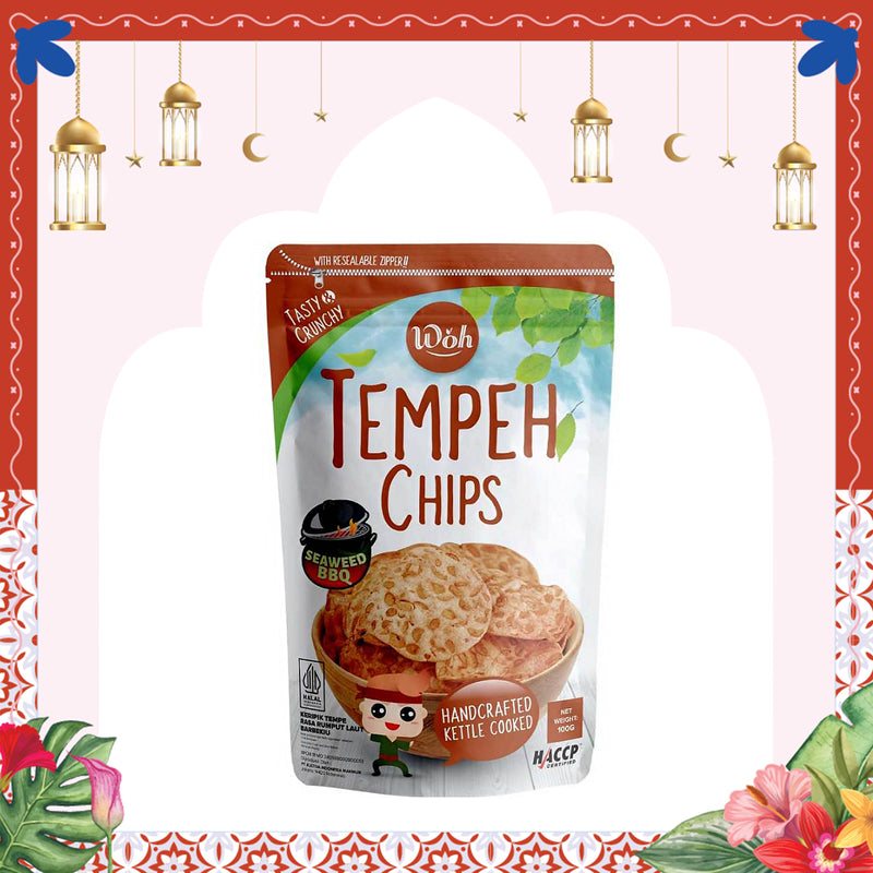 Woh Tempeh Chips Seaweed Bbq 100g