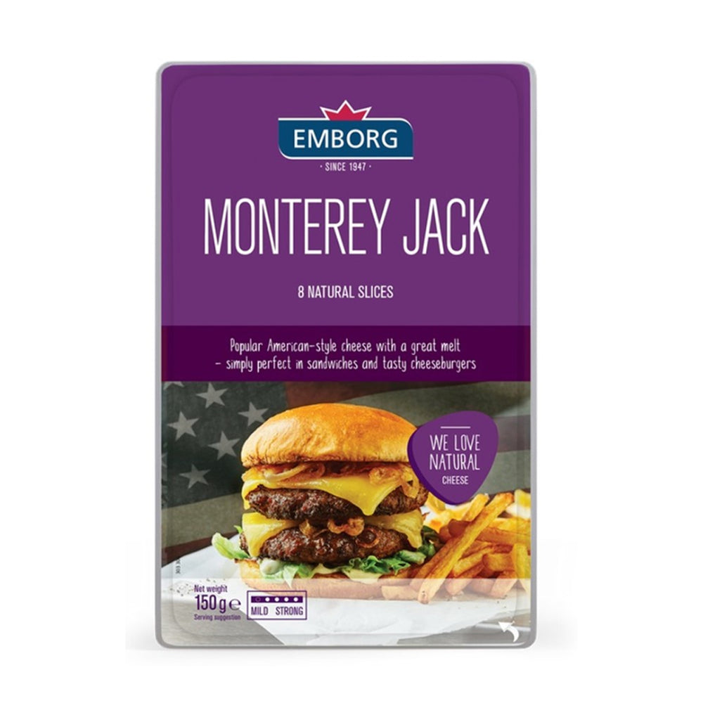 Emborg Monterey Jack Natural Sliced Cheese 150g