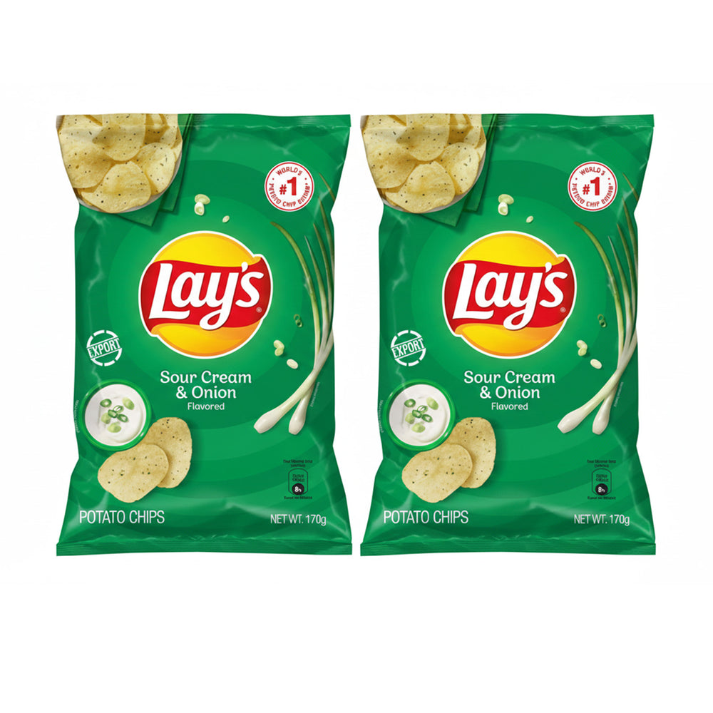 Lays Classic Sour Cream Onion 170g x 2