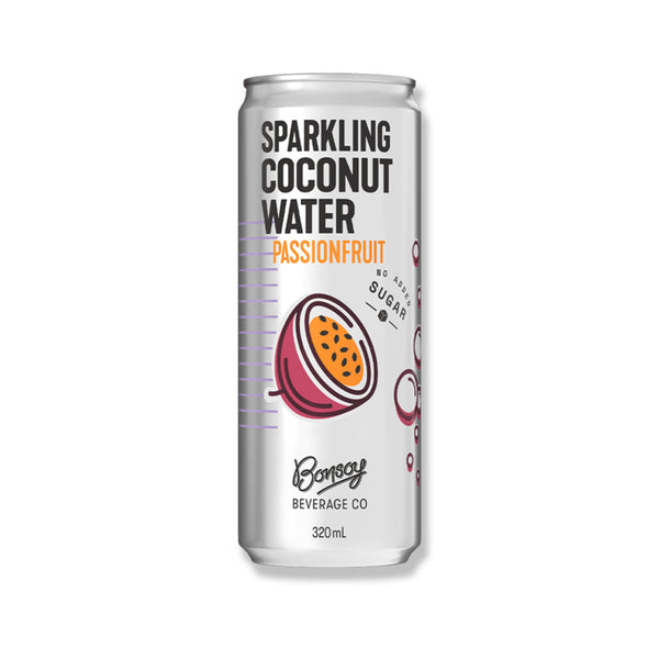 Bonsoy Sparkling Coconut Water Passionfruit 320ml