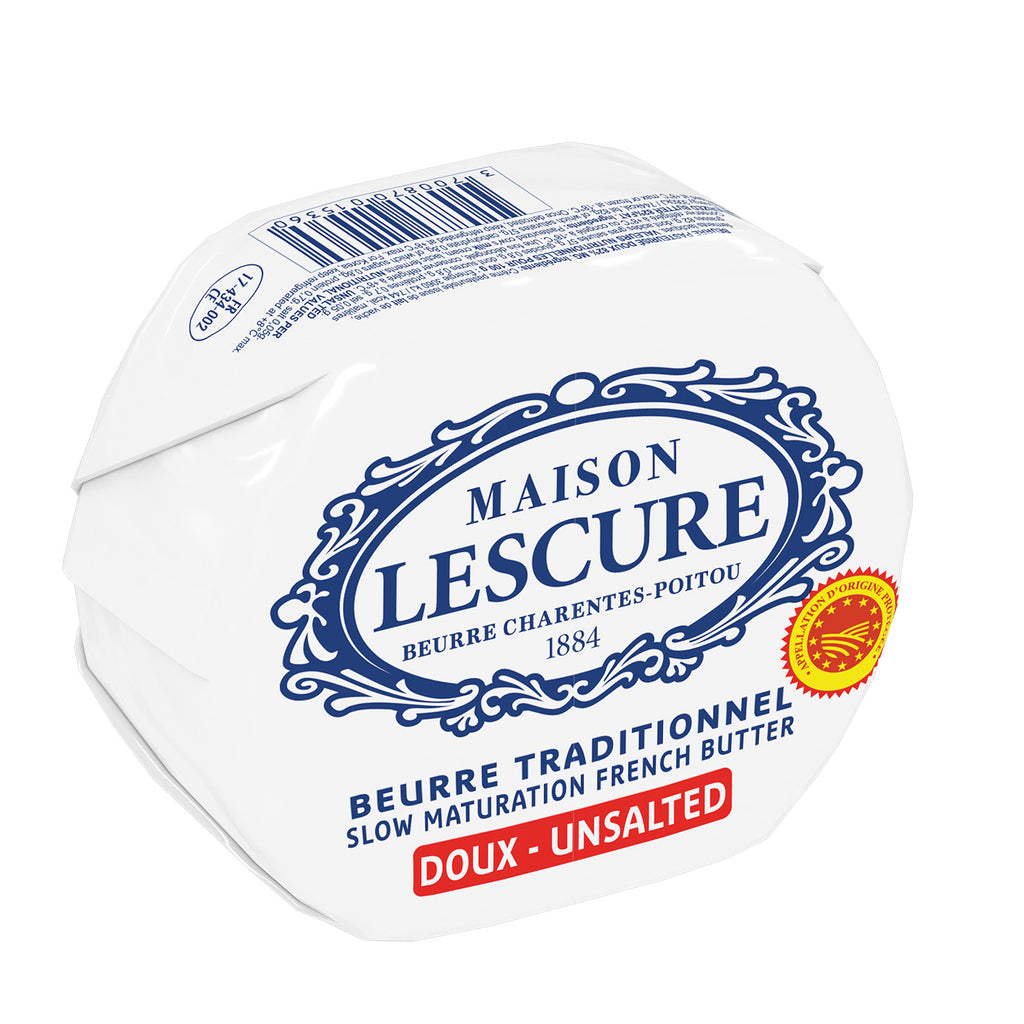Lescure Unsalted Butter Rectangle 200g