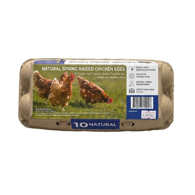 Natural Spring Raised Chicken Eggs 10pcs/pack
