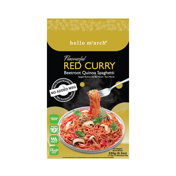 Hello M'arch Red Curry Beetroot Quinoa Spaghetti 235g