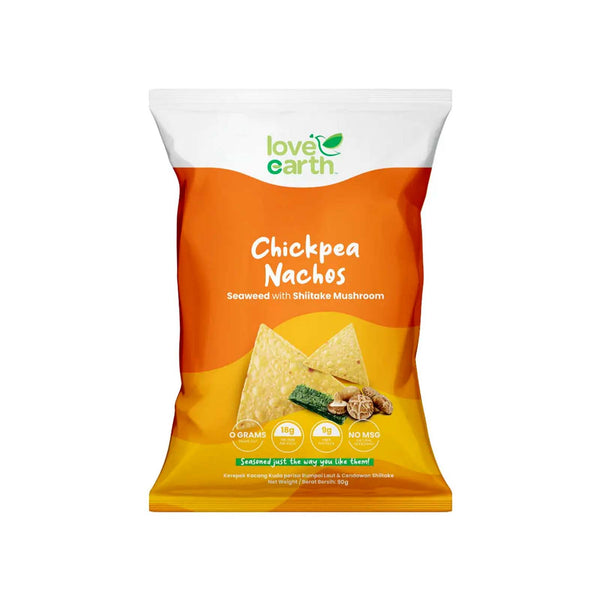 Love Earth Chickpea Nachos Seaweed and Shiitake 90g