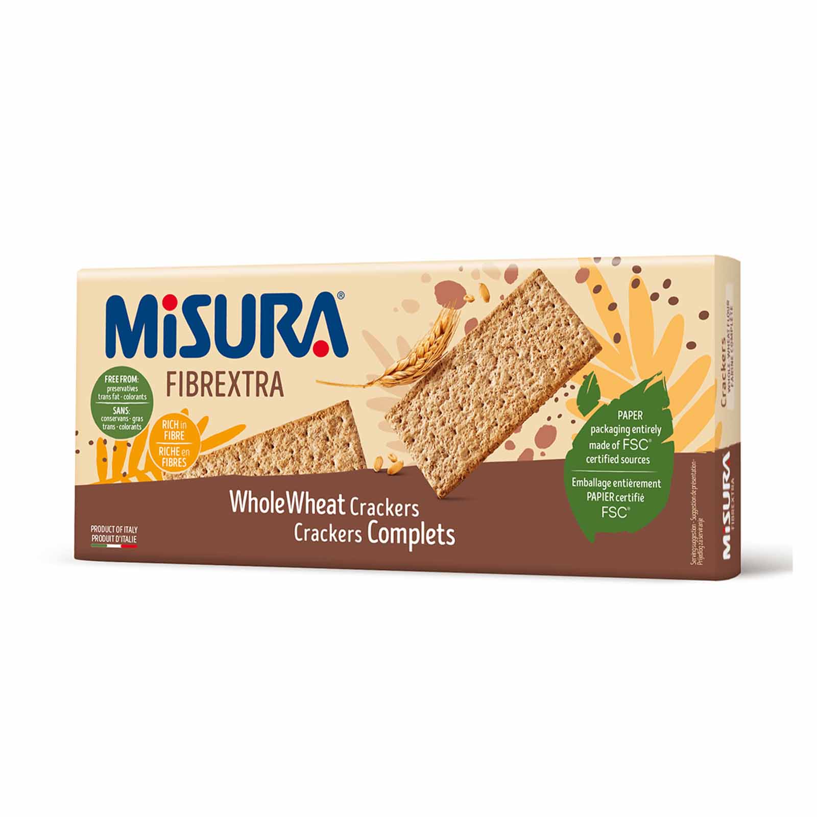 Misura Fibrextra Whole Wheat Crackers 385g
