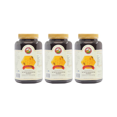 Country Farm Organic Natural Rainforest Acacia Mangium Honey 1kg x 3