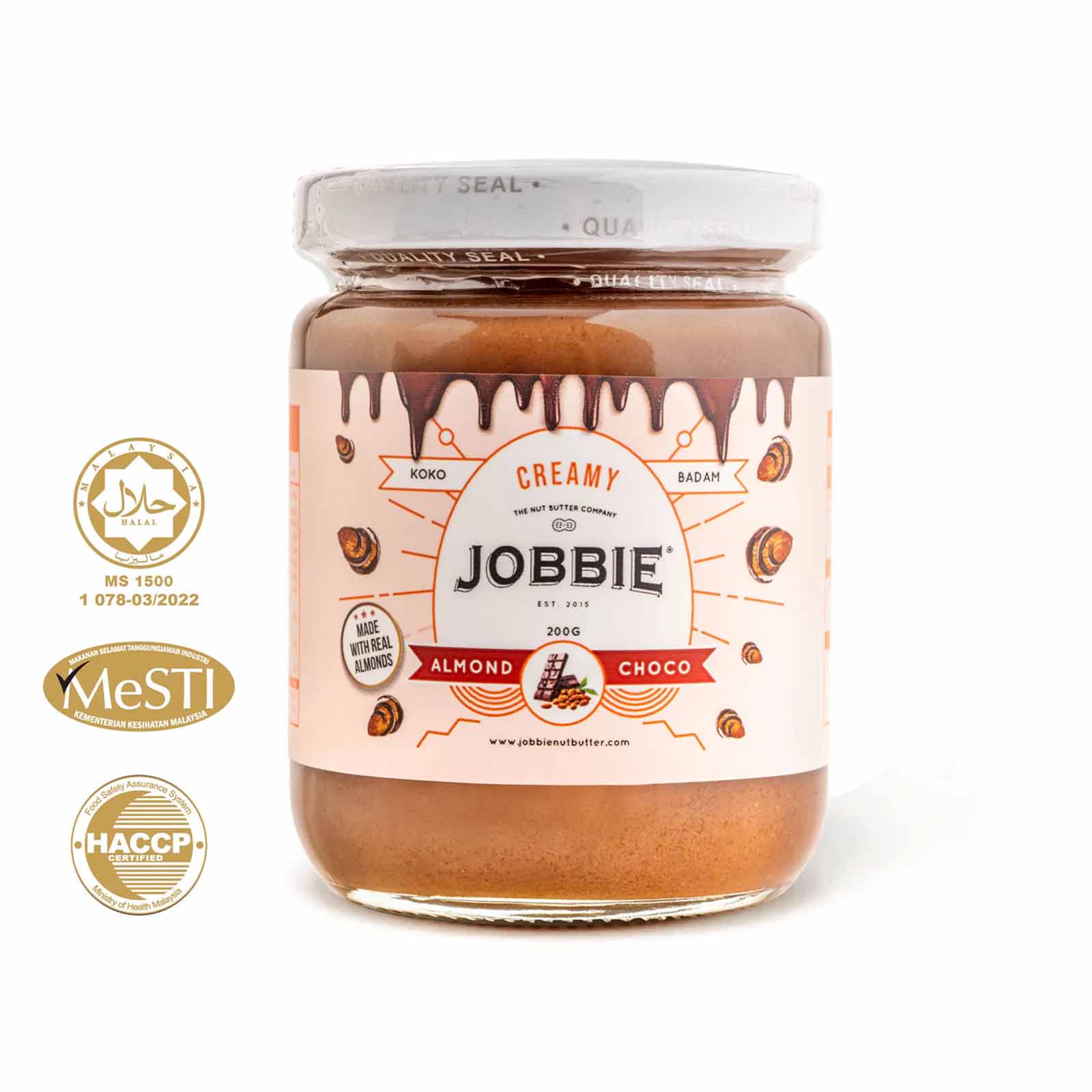Jobbie Almond Chocolate Creamy Spread 200g