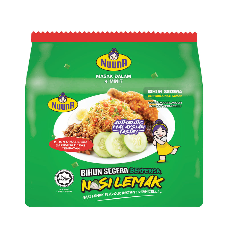 Nuuna Instant Vermicelli Nasi Lemak Flavour 65g x 4