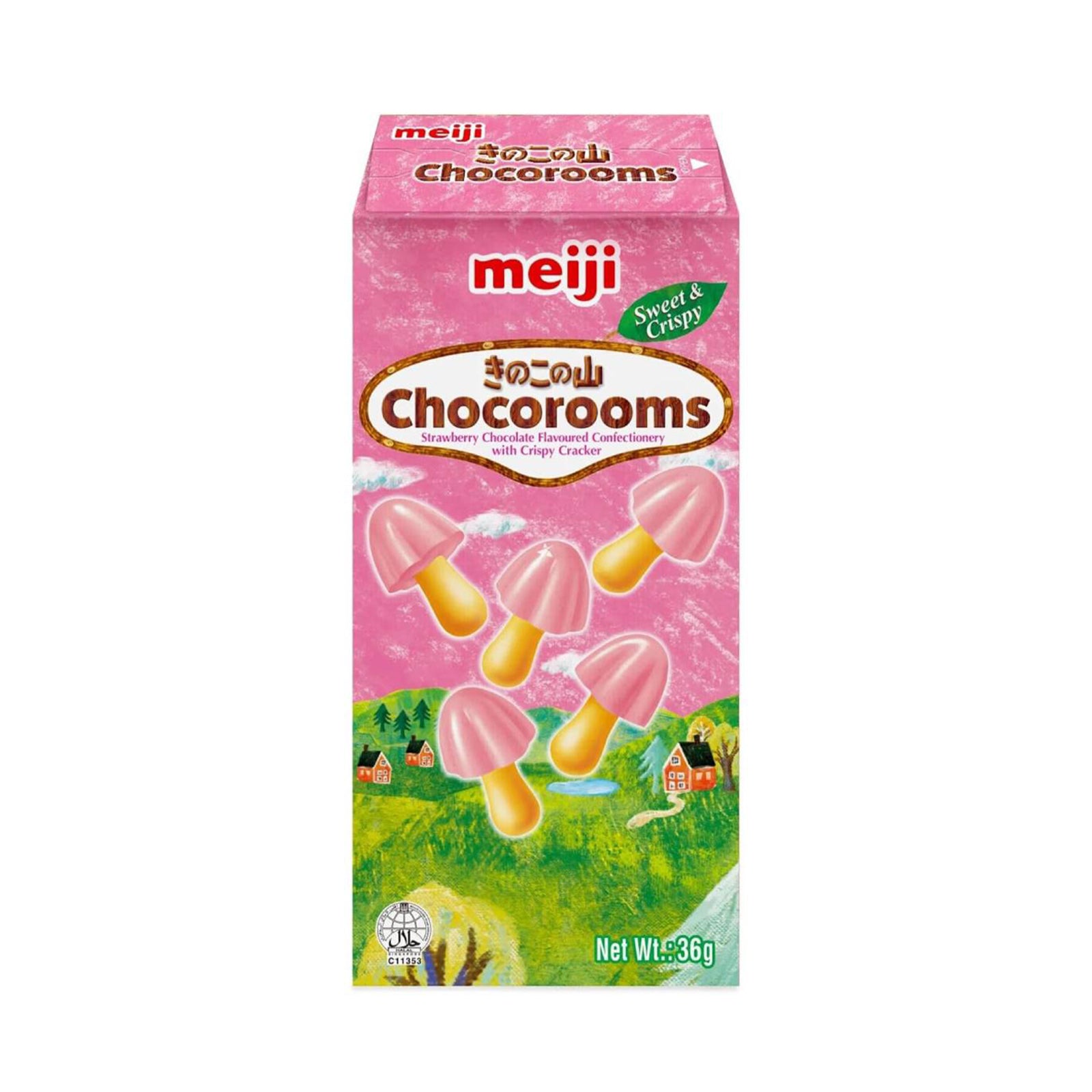 Meiji Chocorooms Strawberry 1pack