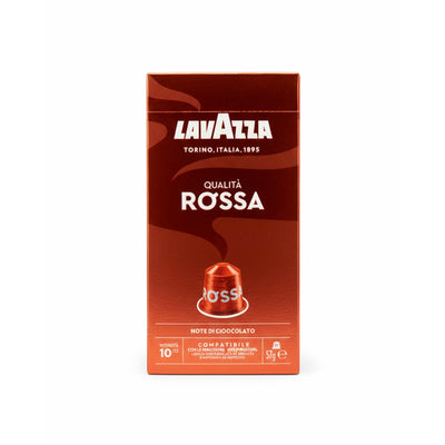 Lavazza Qualita Rossa 10 Aluminum Nespresso Compatible Capsules 57g