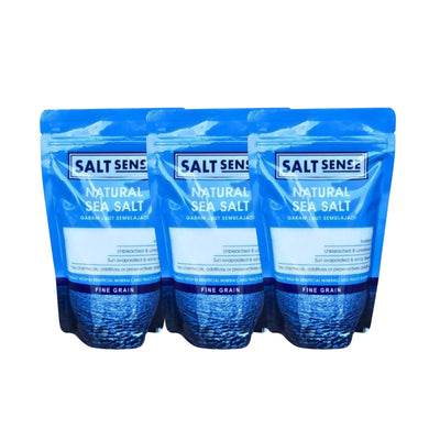 Salt Sense Natural Sea Salt Fine Grain 500g x 3