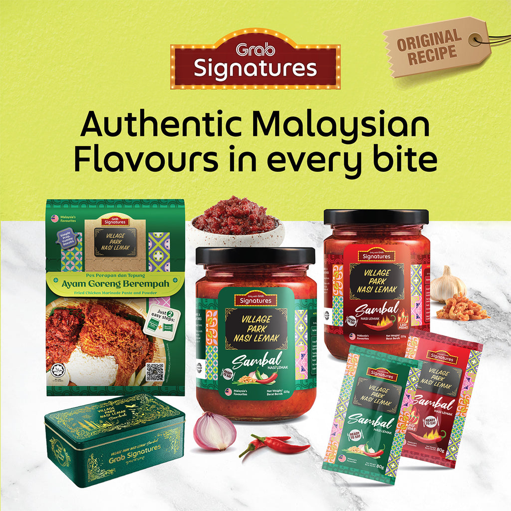 Grab Signatures Village Park Nasi Lemak Lagi Pedas Sambal Jar 225g