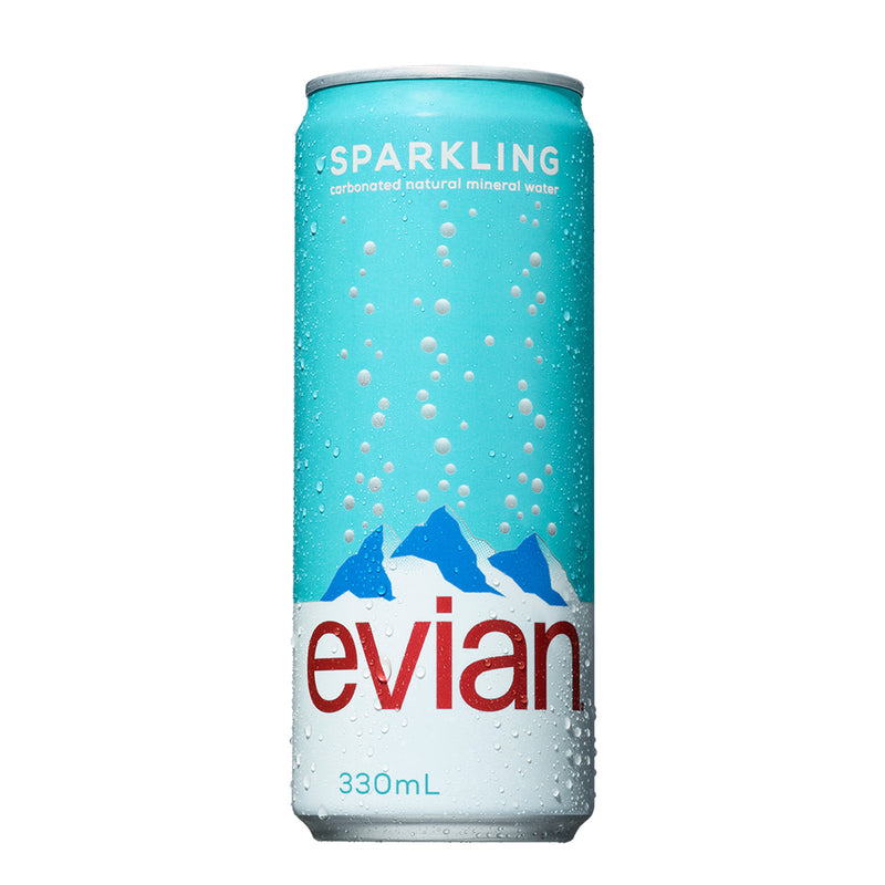 Evian Sparkling Natural Mineral Water (Can) 330ml