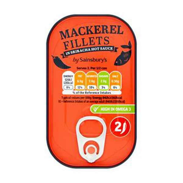 Sainsburys Mackerel Fillet In Sriracha Sauce 125g (highest price)