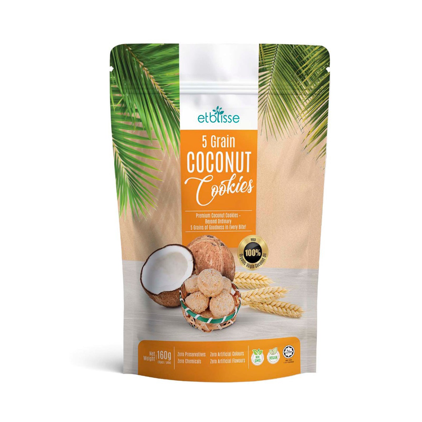 Etblisse 5 Grain Coconut Cookies 10g x 16